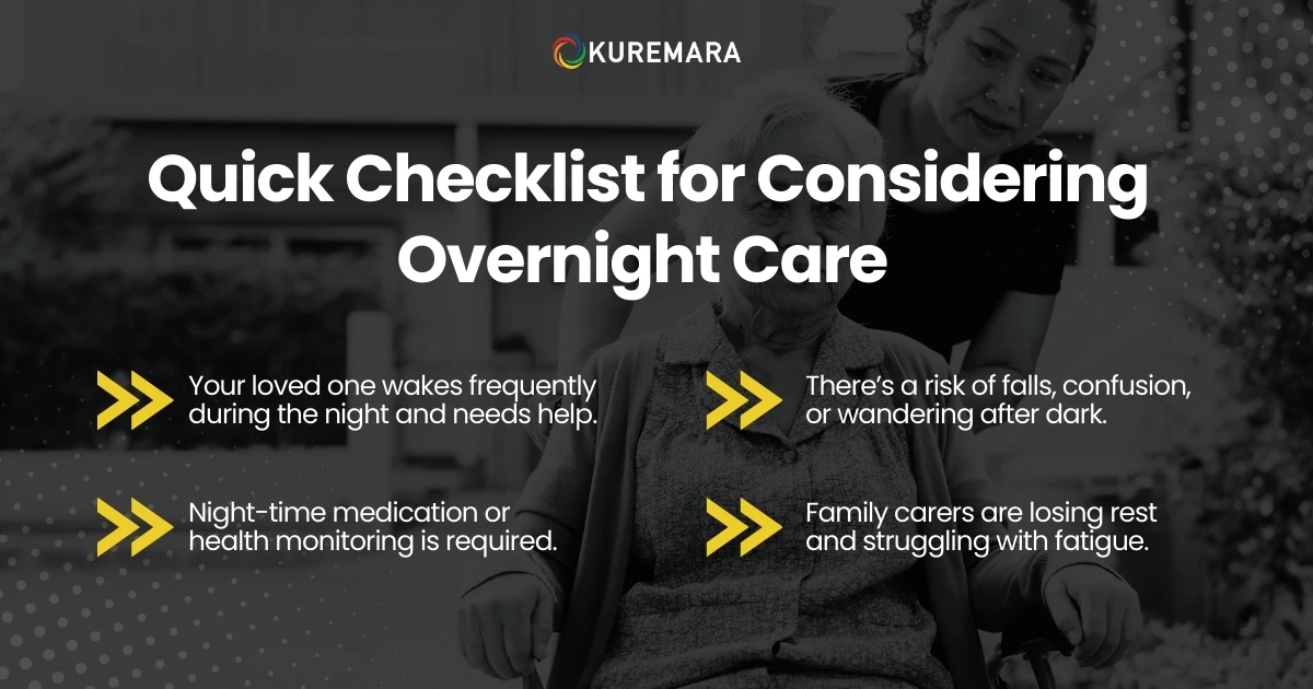 Quick Checklist for Families Considering Overnight Care